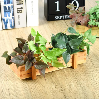 4PCS Fake Greenery Plants Artificial Scindapsus Aureus Faux Pothos for Home Garden Outdoor Indoor Decoration
