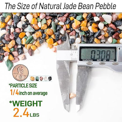 2.4lb Aquarium Gravel for Plants, 1/4Inch Fish Tank Gravel for Succulent Cactus and Bonsai, Decorative River Rocks Pebbles for Gardening, Flower Pots, Landscaping,Terrarium