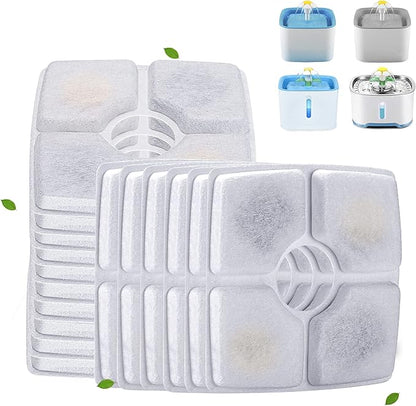 Cat Water Fountain Filters, Cirfifth Cat Fountain Filter Replacement, for Square Cat Water Fountain Inside (16 Pack)