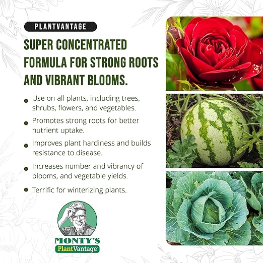 PlantVantage Root & Bloom Fertilizer - Concentrated Liquid Fertilizer for Strong Roots and Big Blooms - Bloom Plant Food for Trees, Shrubs, Flowers and Vegetables - Ideal Soil and Foliar Spray - 32 oz