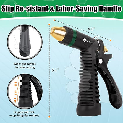 AUTOMAN Garden Hose Nozzle Sprayer, Heavy Duty Water Hose Nozzle, High Pressure Spray Nozzles, Adjustable Nozzle for hose Outddor, Washing Car, Cleaning Ground, Watering Plants