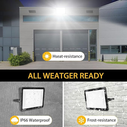 2 Pack 240W LED Flood Lights,100-277V IP65 Waterproof 5000K Daylight 1700 watt Equivalent 36500LM Super Bright Outdoor LED Arena Lights Commercial Lighting for Stadium,Backyard, Parking lot etc
