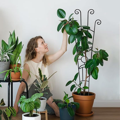 32.6in Plant Trellis for Climbing Plants Indoor, Expandable Large Metal Trellis for Potted Plants, Heavy-Duty Tall Pothos Plant Climber Support for Ivy Pothos Hoya Monstera, 4P