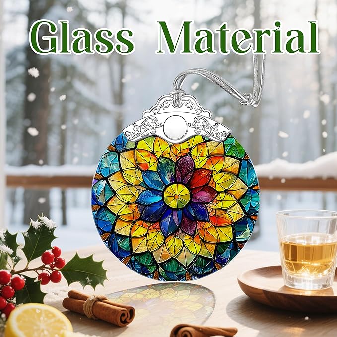 Rainbow Mandala Christmas Ornaments: Christmas Tree Ornaments, Holiday Decor, Stocking Stuffers, Gift Ideas, Xmas Gifts & Spiritual Gifts for Her