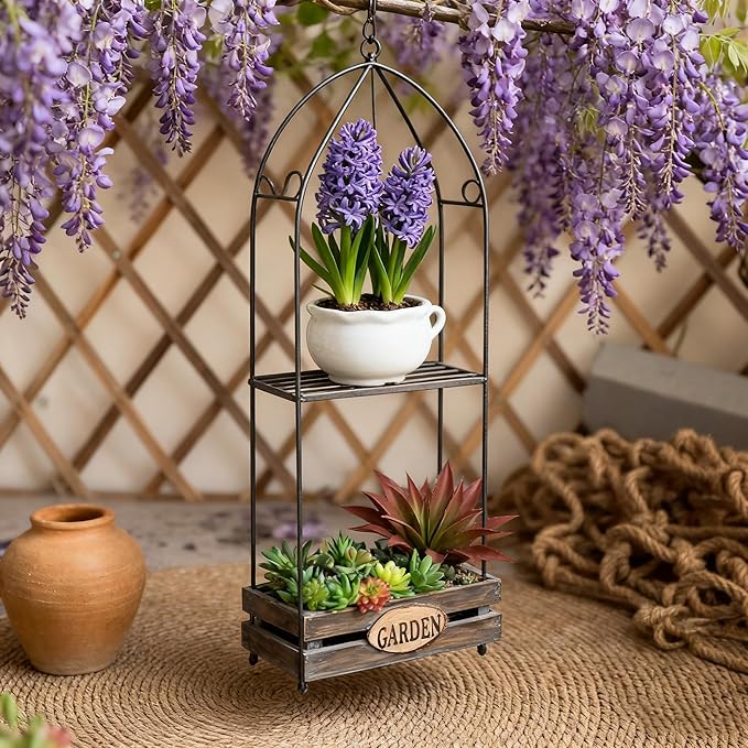 Outdoor Artificial Succulents Set - Unpotted Faux Aloe Plants & Metal Outdoor Decorative Plants, Weather-Resistant Faux Succulents for Patio, Garden, Porch Decoration
