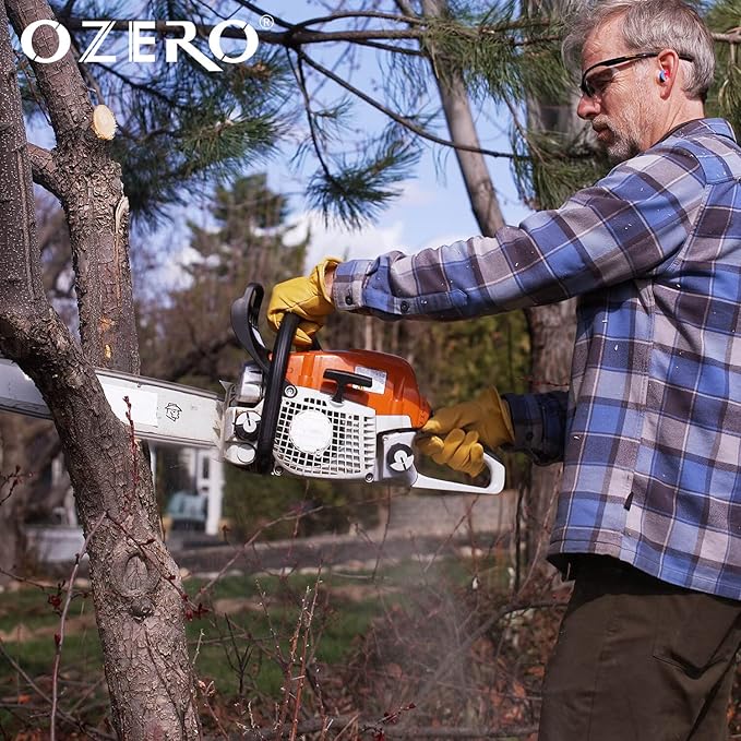OZERO Gardening Work Gloves Men,1 Pair Insulated Heavy Duty Cut Resistant Thorn Proof Leather Cowhide Mens Women Mechanic Garden Gloves for Driving Welding-XLarge