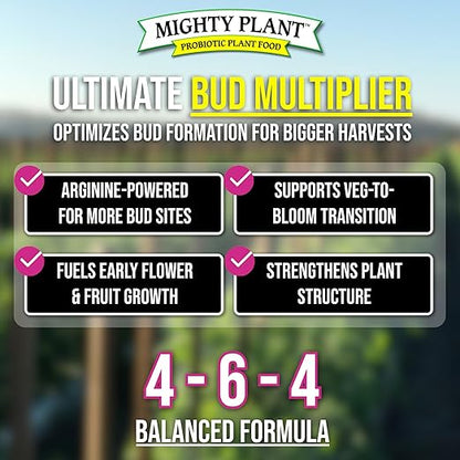 Flowering Bloom Booster Plant Enhancer – Arginine-Powered Growth Formula for Explosive Bloom & Fruit Set | Prime2Bud Ideal for Garden Flowers & Fruit-Bearing Vegetables (1, Pounds)