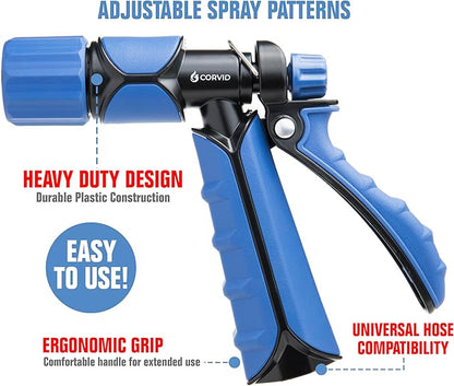Rear Trigger Adjustable Spray Hose Nozzle – Durable Plastic Construction with Adjustable Stream Control – Ideal for Car Washing, Lawn & Garden, and Outdoor Cleaning Tasks (5)