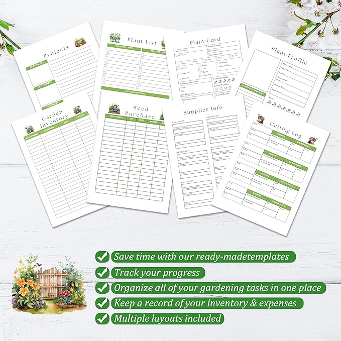 Garden Planner – Garden Journal Planner and Log Book with Monthly & Weekly Checklists, Gardening Journal for Plant Care, Budget, and Harvest Tracking