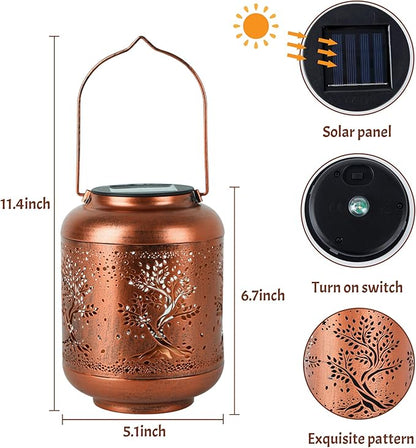 Solar Lanterns Outdoor Waterproof, Birthday Gifts for Women, Solar Lights for Backyard Porch Patio Table Yard Balcony Lawn Pathway
