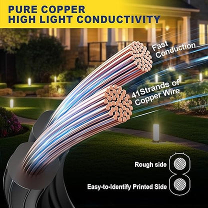 haisstronica 14/2 Low Voltage Landscape Wire 100ft - Copper Direct Burial Waterproof Cable for Landscape Lighting, Outoor Pathway Lights & Garden LED,UL Listed,UV Resistant
