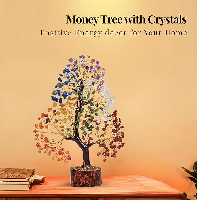 PYOR 7 Chakra Tree of Life Crystal Tree – Spiritual Healing Crystals & Stones | Housewarming Gift for New Home | Birthday Gift for Women | Home Decor Office Decor