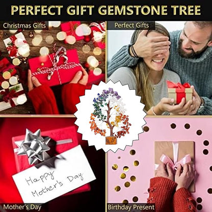 7 Chakra Crystal Tree Birthday Gifts for Women Healing Crystal Tree of Life Sister Birthday Gifts Room & Home Decor Gift for Mom Her Positive Energy New House Warming Gift Women Unique