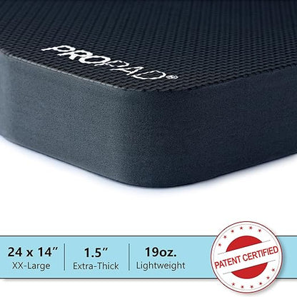 Thick Kneeling Pad, Garden Kneeler for Gardening, Bath Kneeler for Baby Bath, Kneeling Mat for Exercise & Yoga, Knee Pad for Work, Floor Foam Pad, Extra Extra Large (XXL) 24 x 14 x 1.5 Inches, Black