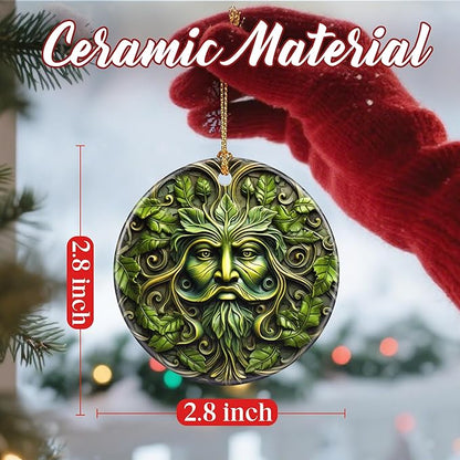 Christmas Ornaments, Dodosky 2.8in Ceramic Plant Ornament, Xmas Decor, Christmas Tree Ornaments, Xmas Decorations for Tree, Holiday Ornament, Gifts for Plant Lovers, Gifts for Men, Gardener