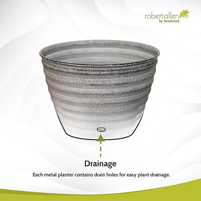 Headwind Ironstone Woodsdale Planter, 10", Dusted Pearl, 1 Pack