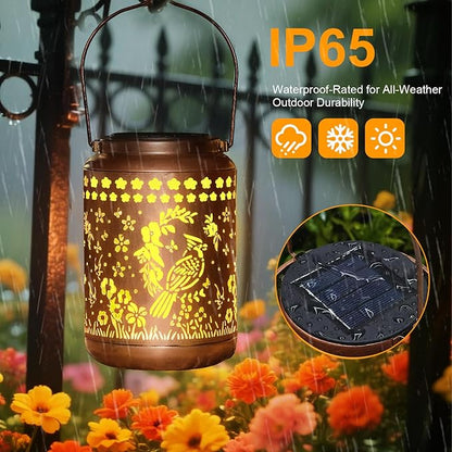 Cardinal Solar Lantern Outdoor Cardinal Decor Garden Decor Waterproof Light Hanging Solar Lights Yard Decor, Christmas Gifts, Gifts for Women, Gifts for Mom, Gifts for Grandma