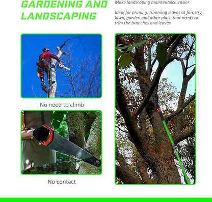 Pole Saw for Tree Trimming - 30 FT Extendable Tree Pruner, Long Handle Tree Trimmer, High Reach Branch Cutter, Heavy Duty Pole Pruning Saw, Tree Cutting Tool for Hard-to-Reach Branches