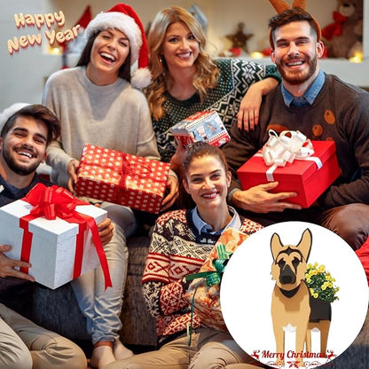 German Shepherd Dog Planter Plant Pots,Cute Dog Flower Planter,Gifts for Pet Lovers,Unique Animal Plant Pots,Office,Indoor Outdoor Garden Decor(9.45 * 5.51 * 13.82in)