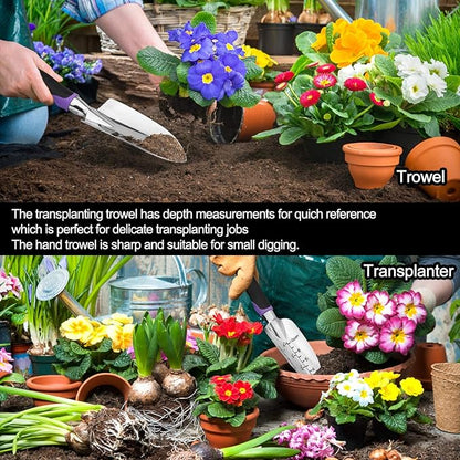 Garden Tools Set 83 Piece, Succulent Tools Set Included, Heavy Duty Aluminum Gardening Tools for Gardening, Non-Slip Ergonomic Handle, Durable Storage Tote Bag, Gifts for Men Women