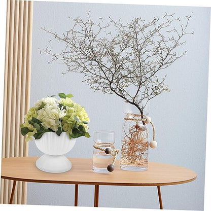2Pcs Plastic Roman Flower Pots Outdoor Planters Vintage Style Decorative Plant Holders for Wedding Entryway Porch Balcony