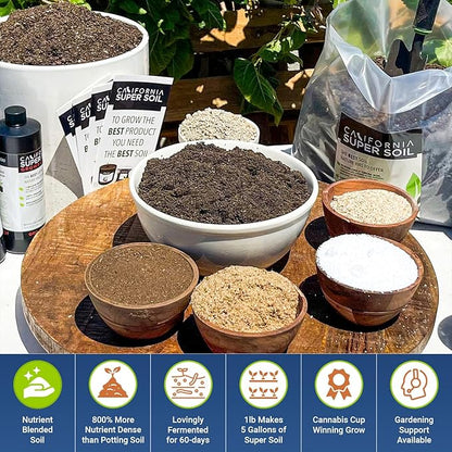 The Bud Grower | Premium 100% Organic Super Soil Concentrate | 2.5 lbs of Premium Soil Concentrate & Rapid Rooters | All-in-One Soil Amendment