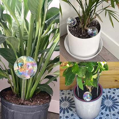 3 Pcs Plant Watering Globes,Self Watering Planter Insert Plant Accessories,Colorful Glass Plant Watering Devices for Indoor Plants