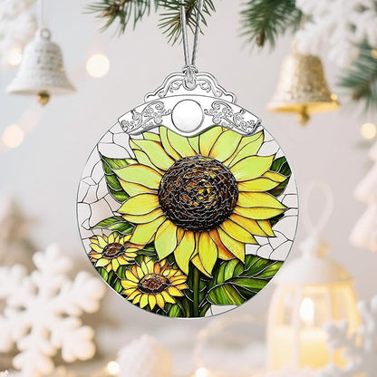 Sunflower Christmas Ornaments: Christmas Tree Ornaments, Holiday Decor for Flower Lover, Stocking Stuffers, Gift Ideas, Xmas Gifts & Gifts for Sunflower Plant Lover