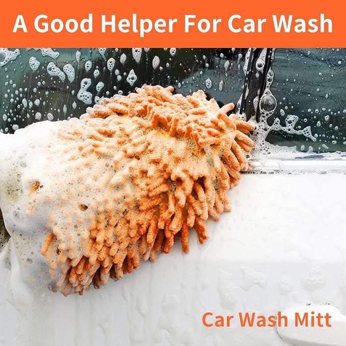 Garden Hose Nozzle,8 Patterns Hose Sprayer High Pressure,Heavy Duty Dog Wash,Metal Water Hose Nozzle with Soap Dispenser,Car Wash Foam Gun with A Car Wash Mitt