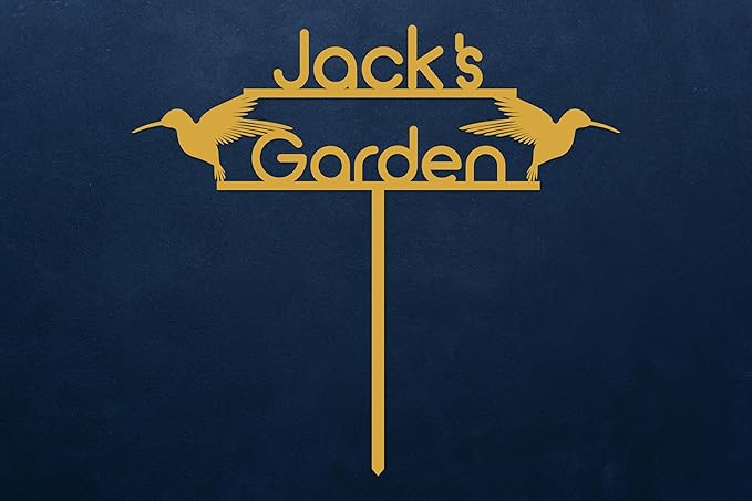 Personalized Metal Garden Sign with Stake, Custom Garden Decor for Outdoor, Custom Family Name Sign, Patio Decorations, Lawn Art, Farmhouse Decorative, Housewarming Gift (CstmDesign9)