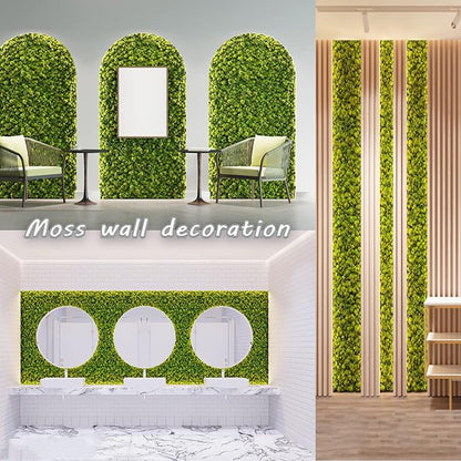 Amoueterno Preserved Moss 4 Color Reindeer Moss,Total 14OZ Each Color 3.5OZ, Natural Real Green Moss DIY Kit Moss Crafts Art Wall Decor Florist Decor Forest Green/Yellow Green/Leaves Green/Grass Gree