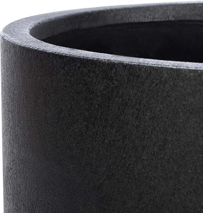 SAFAVIEH Outdoor Collection Jesper Natural/Black Concrete Planter