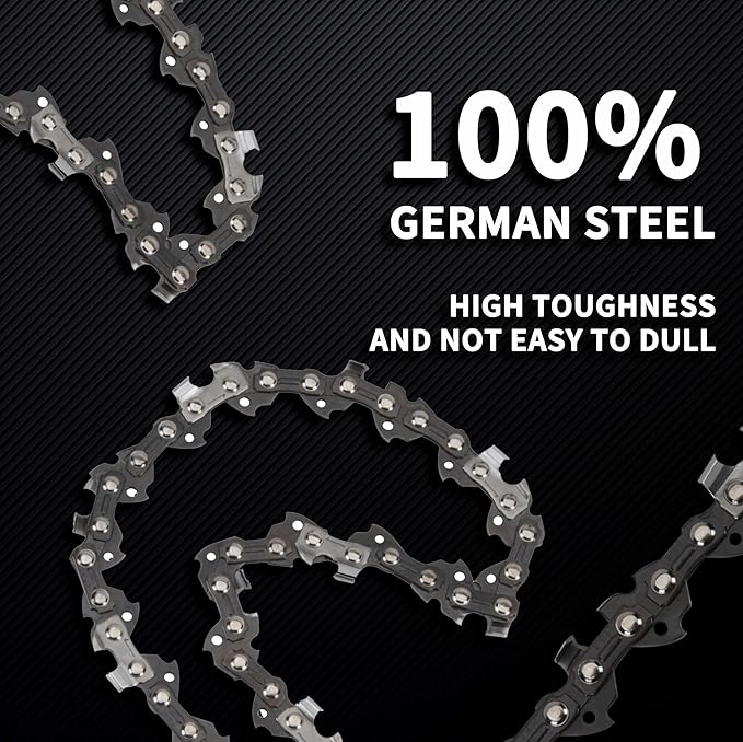 E & S 3 Pack 8 Inch Chainsaw Chain 3/8" LP Pitch .043" Gauge 34 Drive Links Semi-Chisel Chain Saw Chains for Husqvarna, Poulan, Craftsman, Greenworks and More Chainsaw Brands
