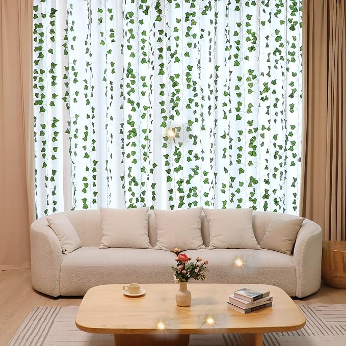 BLEUM CADE 30 Strands 210Ft Fake Vines for Bedroom with Fake Leaves, Cute Artificial Hanging Ivy Vines Fake Plants for Christmas Party Garden Store Wall Room Decor Aesthetic