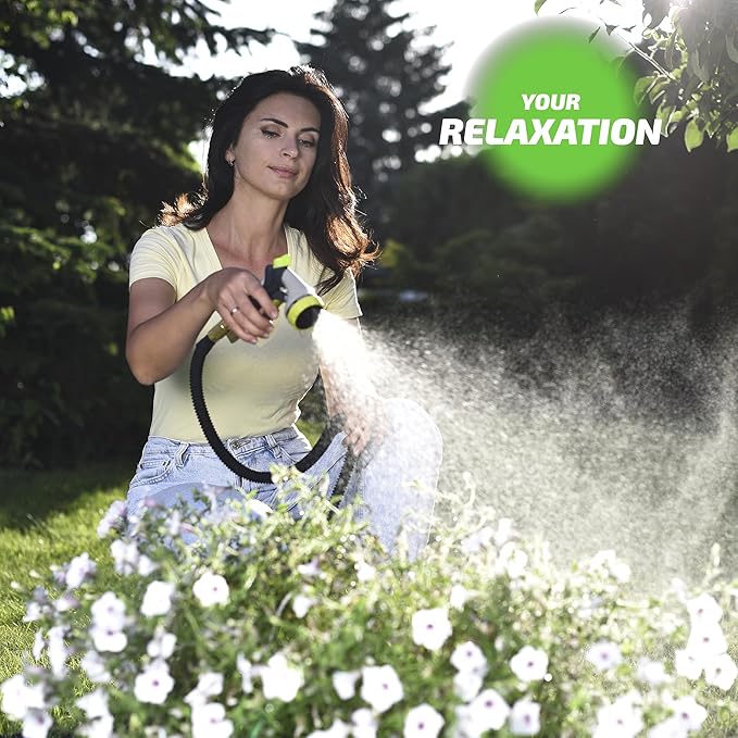 Ultra-Flow Garden Hose 75 FT, No-Kink and Leak-Proof Heavy-Duty Flexible Water Hose 75FT with Reinforced TPE Core, 3/4" Solid Brass Fittings, Non-Expandable Manguera Para Jardin, Built to Last