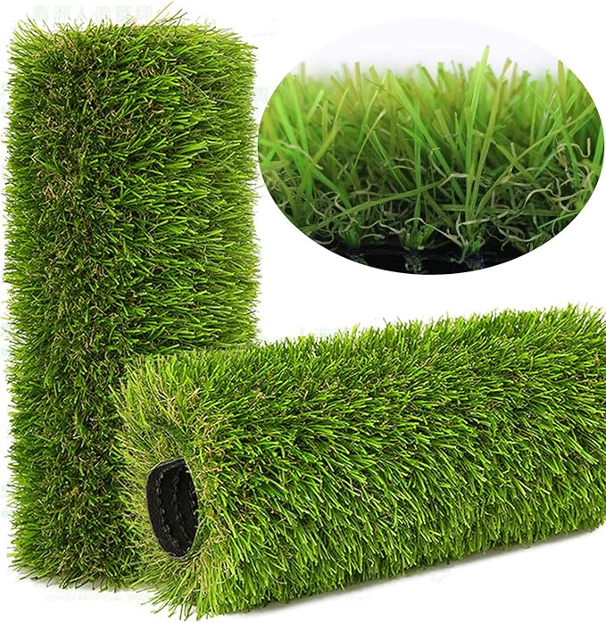 Artificial Grass Rug Outdoor Indoor 5FTX38FT Fake Grass Carpet Green Synthetic Grass Pet Turf Realistic Faux Grass Rug with Drain Holes for Garden Lawn Landscape Balcony Home Decor Patio