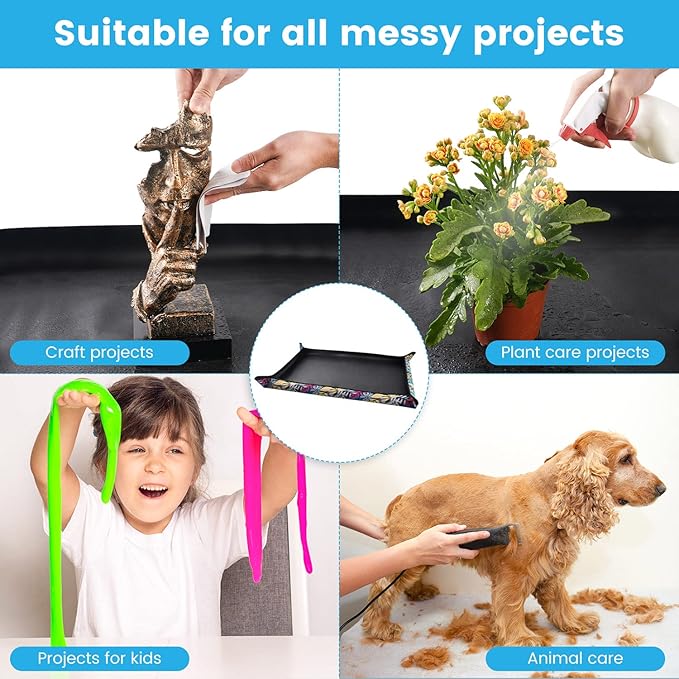 2 PCS 43.5" x 29.5" Extra Large Repotting Mat for Indoor Plants Transplanting and Dirt Control Plant Gift for Plant Lovers