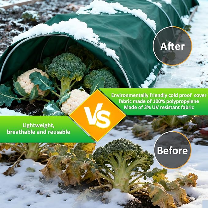 Green Plant Covers Freeze Protection, 10 x 30 ft - 0.9 oz/yd² Frost Cloths for Outdoor Plants, Tree Covers Freeze Protection, Winter Garden Blanket, Sun Cover for Plants for Greenhouse, Vegetables