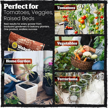 Wakefield Premium Biochar Blend – Organic Potting Soil for Vegetables, Tomatoes & Gardens – Potting Mix Enriched with Humic Acid & CarbonBoost – Versatile Top Soil for Indoor & Outdoor Plants-2quarts