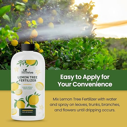 32oz Lemon Tree Fertilizer - Makes 32 Gallons of 2-in-1 Liquid Fertilizer, 4-3-6 NPK Liquid Plant Food with Macronutrients + Micronutrients for Lush Growth, Stronger Roots, and Juicy Lemons