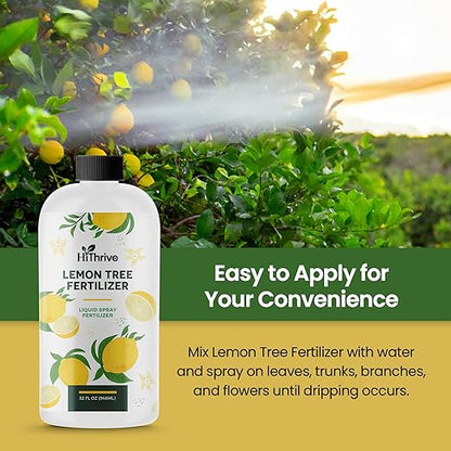 32oz Lemon Tree Fertilizer - Makes 32 Gallons of 2-in-1 Liquid Fertilizer, 4-3-6 NPK Liquid Plant Food with Macronutrients + Micronutrients for Lush Growth, Stronger Roots, and Juicy Lemons
