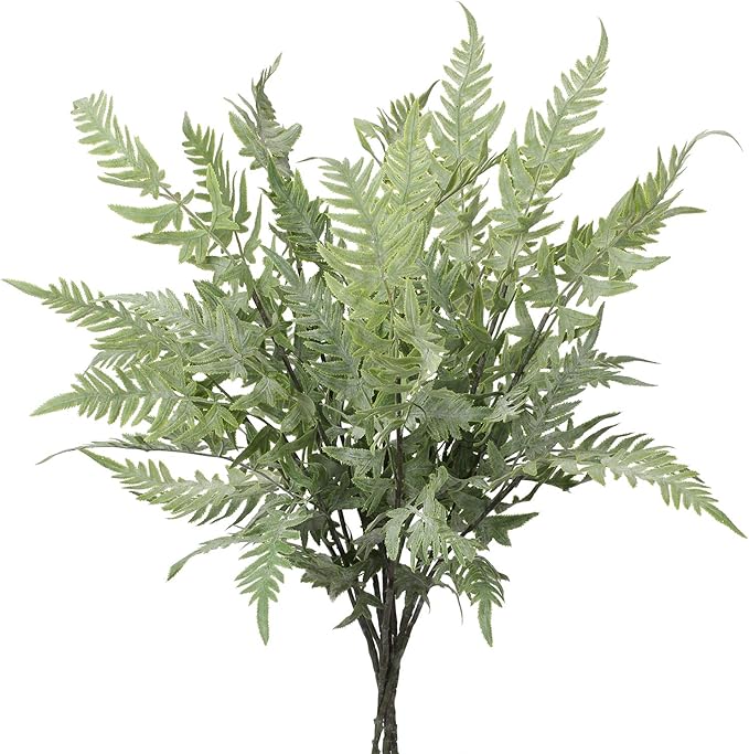 Briful 30" Artificial Boston Fern Plants Bushes Fake Shrubs Bush Greenery Plants Faux Fern Plant Large for Outdoors UV Resistant Garden Plants or Home Office Desk Indoor Decor 6pcs