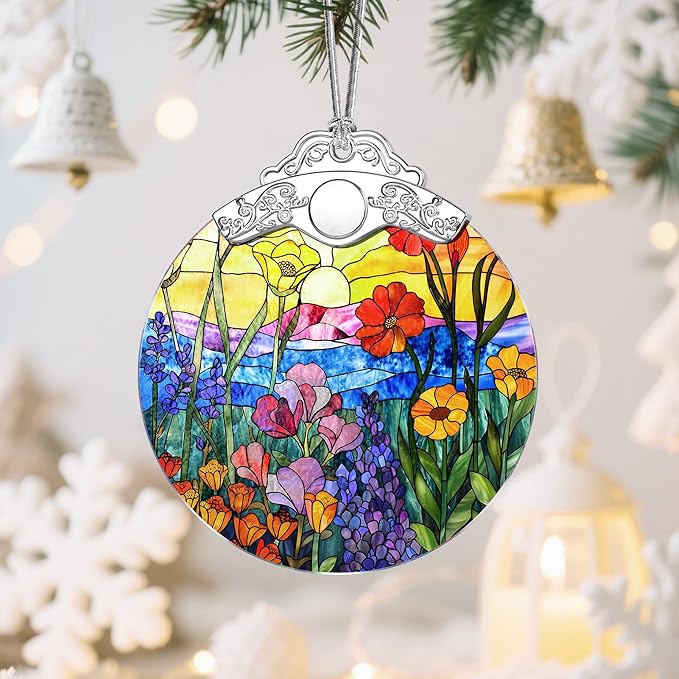Wildflowers Christmas Ornaments: Christmas Tree Ornaments, Holiday Decor for Flower Lover, Stocking Stuffers, Gift Ideas, Housewarming Gift, Xmas Gifts & Gifts for Women