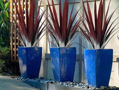 Giegxin 1 Pcs 26'' Realistic Red Artificial Aloe Vera Plant Faux Agave Plant Potted UV Resistant Agave Artificial Greenery Outdoor Indoor for Housewarming Gift House Garden