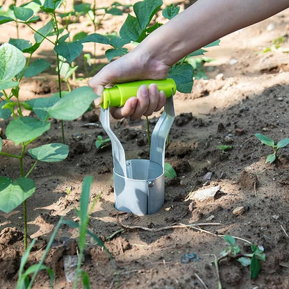 Gardening Planting Tool Set, Convenient for Digging Holes/Filling pits - with Depth Marking, More evenly Plants Tulips, Daffodils, Dahlias, for Planting Bulbs, Moving Plants (Light Green Suit)