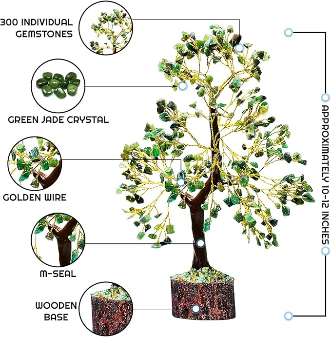 Green Jade Crystal Tree, Chakra Tree, Tree of Life, Chakra Tree, Feng Shui Tree, Healing Crystal, Gemstone Tree, Crystal Gifts, Healing Stones, Spiritual Gifts