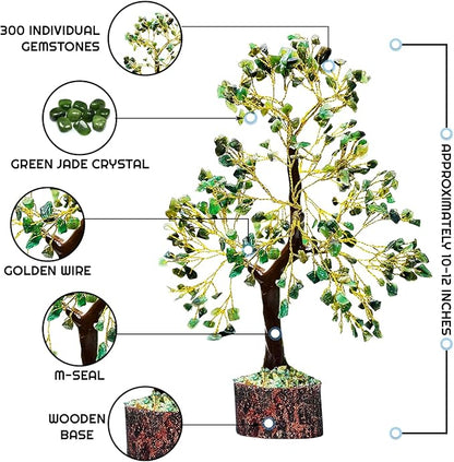 Green Jade Crystal Tree, Chakra Tree, Tree of Life, Chakra Tree, Feng Shui Tree, Healing Crystal, Gemstone Tree, Crystal Gifts, Healing Stones, Spiritual Gifts