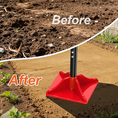 8" x 8" Steel Tamper Tool, 48" Long Handle Heavy Duty Hand Compactor for Soil, Gravel, Dirt & Asphalt, Ergonomic Ground Leveler for Pavers, Driveway Repair, Lawn & DIY Landscaping