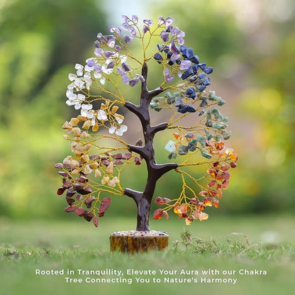 FASHIONZAADI 7 Chakra Healing Crystal Tree, Crystal Tree of Life for Home Decor, Office Desk Decor, Handmade Bonsai Trees for Positive Energy, Money, Good Luck Birthday Gifts for Women, Mom