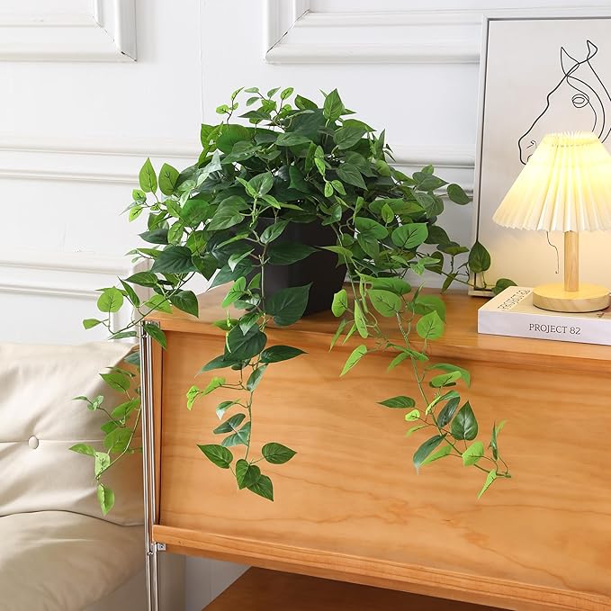 365 Blooming Decor Realistic Artificial Potted Pothos Ivy Plant(Devil's Ivy), Scindapsus Aureus, Premium Fake Plant for Home, Office Decor, 30" H x 22.8" W, //Weather-Resistant//Indoor&Outdoor
